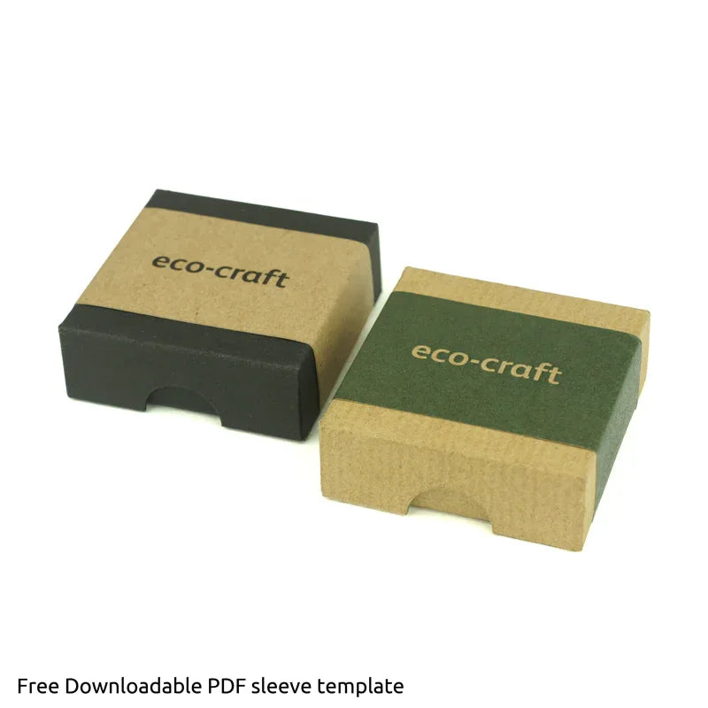 50x50x17mm Box & Lid - black by eco-craft - made in the UK
