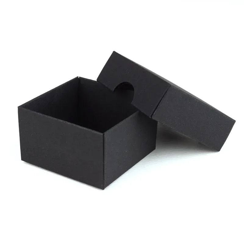 50x50x30mm Box & Lid - black by eco-craft - made in the UK