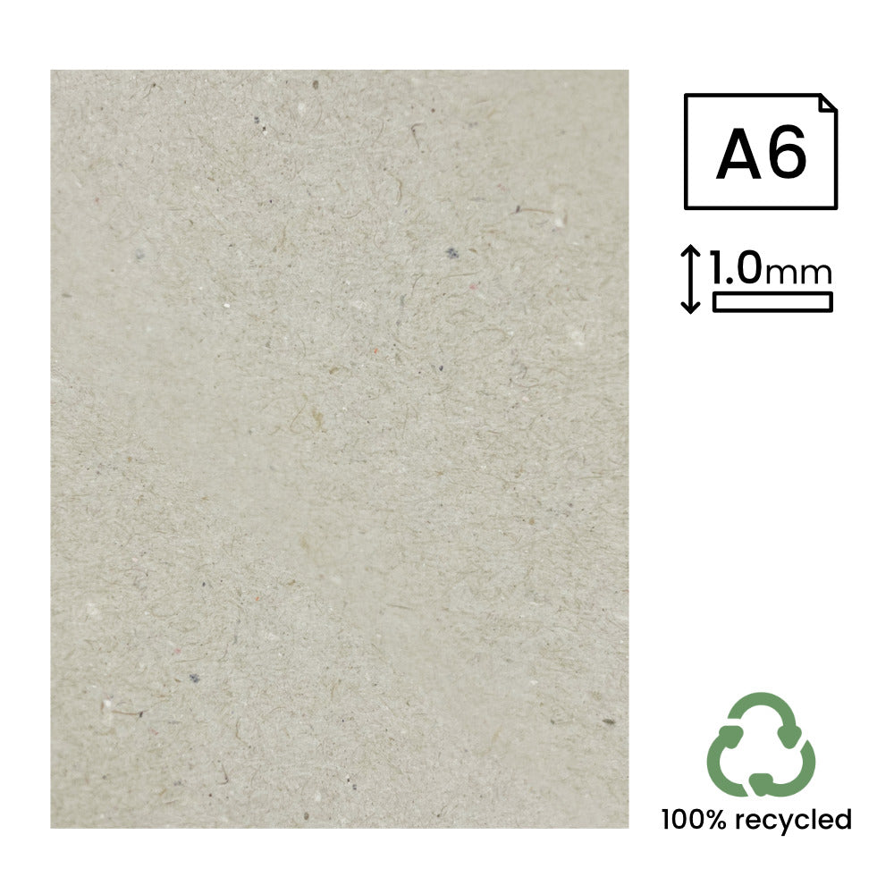 A6 Recycled 1mm Greyboard (105x148.5mm)