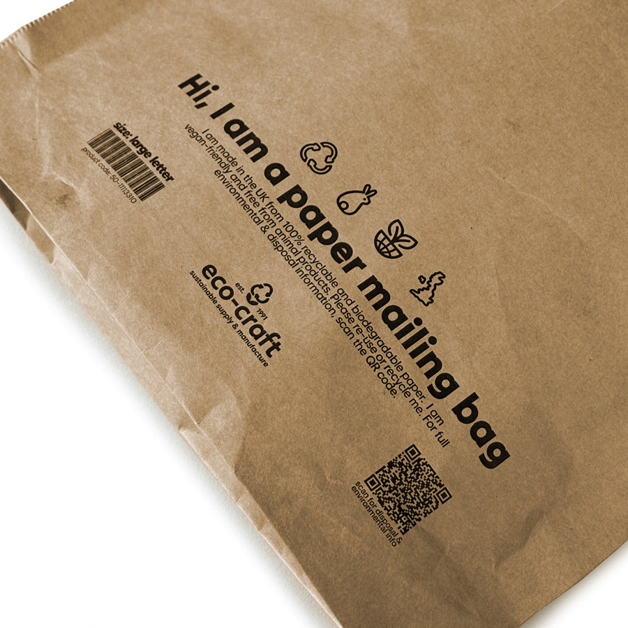 Paper Postal Mailer - 245x340x60mm (Large Letter)