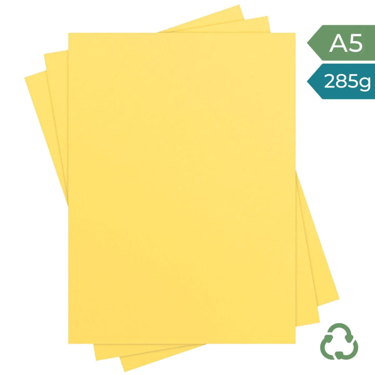 A5 Card - Citron - 285g by eco-craft - made in the UK