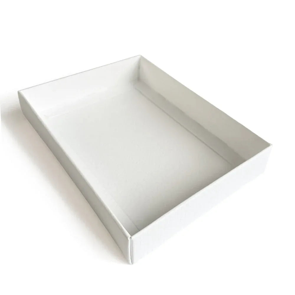 C7 Gift Box & Lid - 120x85x20mm - Felt White by eco-craft - made in the UK