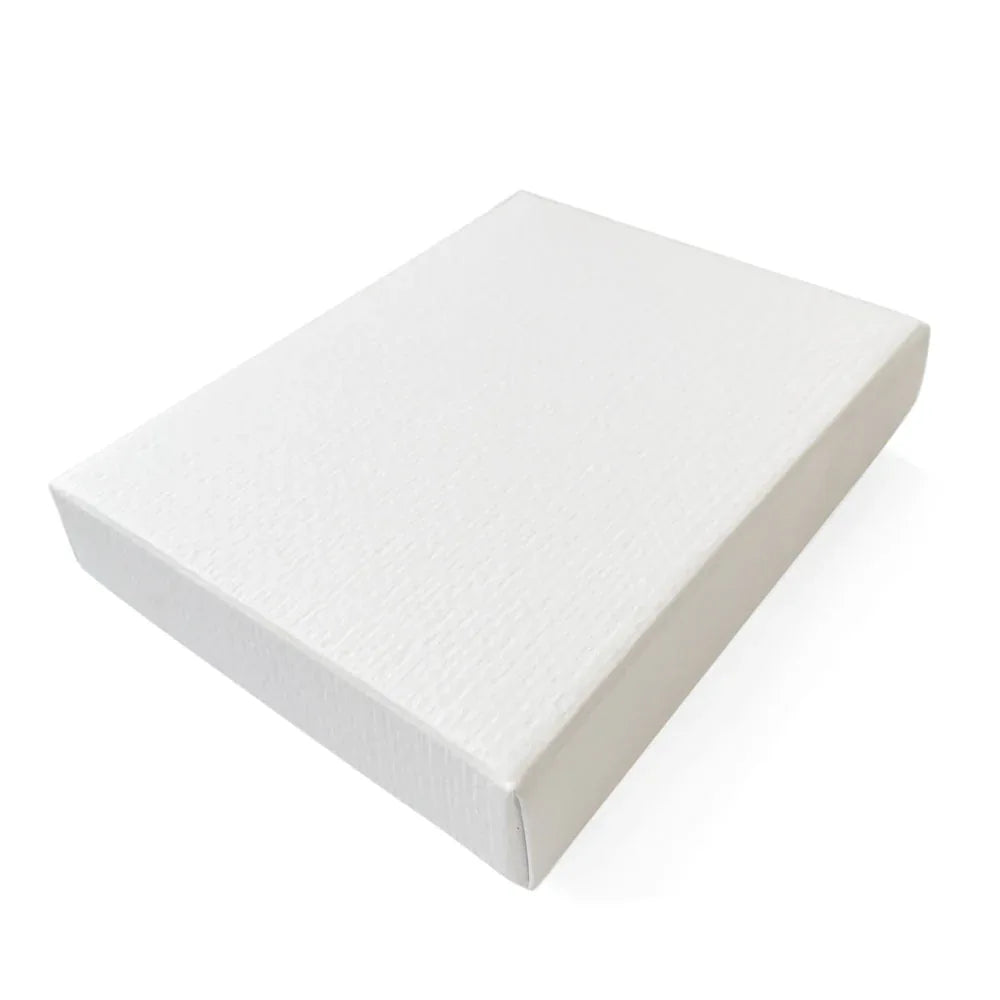 C7 Gift Box & Lid - 120x85x20mm - Felt White by eco-craft - made in the UK