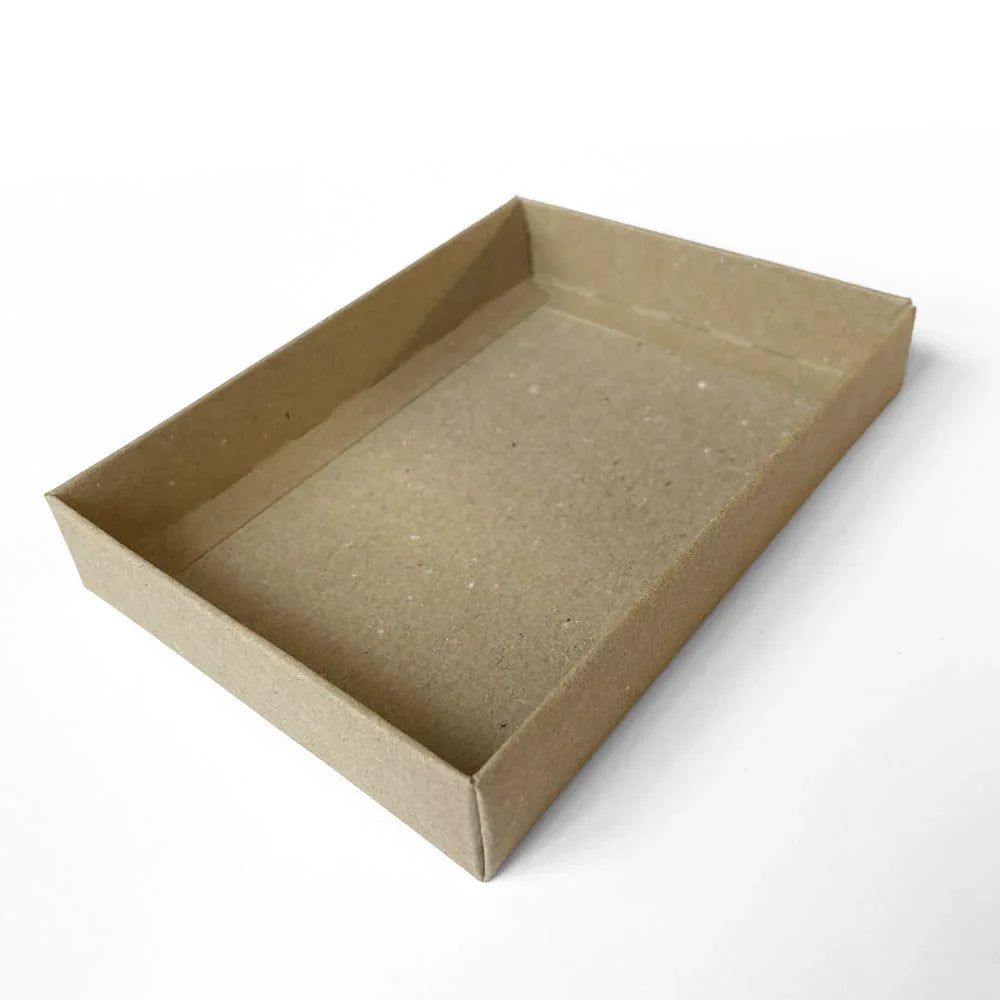 C7 Gift Box & Lid - 120x85x20mm - Hairy Manilla (Kraft Brown) by eco-craft - made in the UK