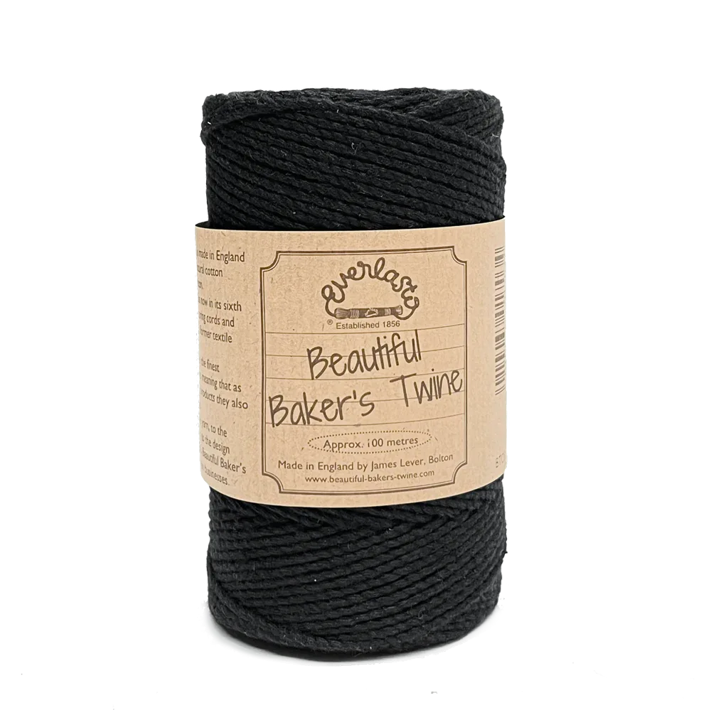 Cotton Twine - Black by eco-craft - made in the UK