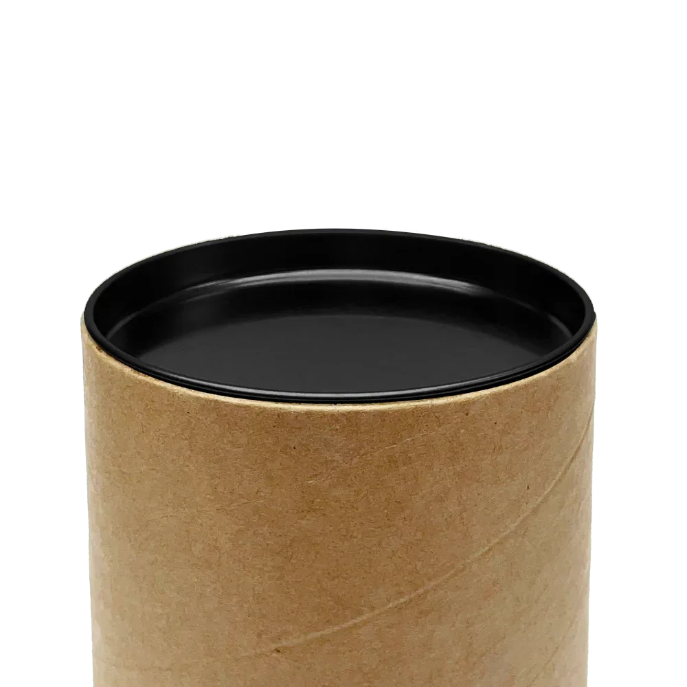 360mm x 76mm Postal Tube - Black Ends Caps by eco-craft - made in the UK