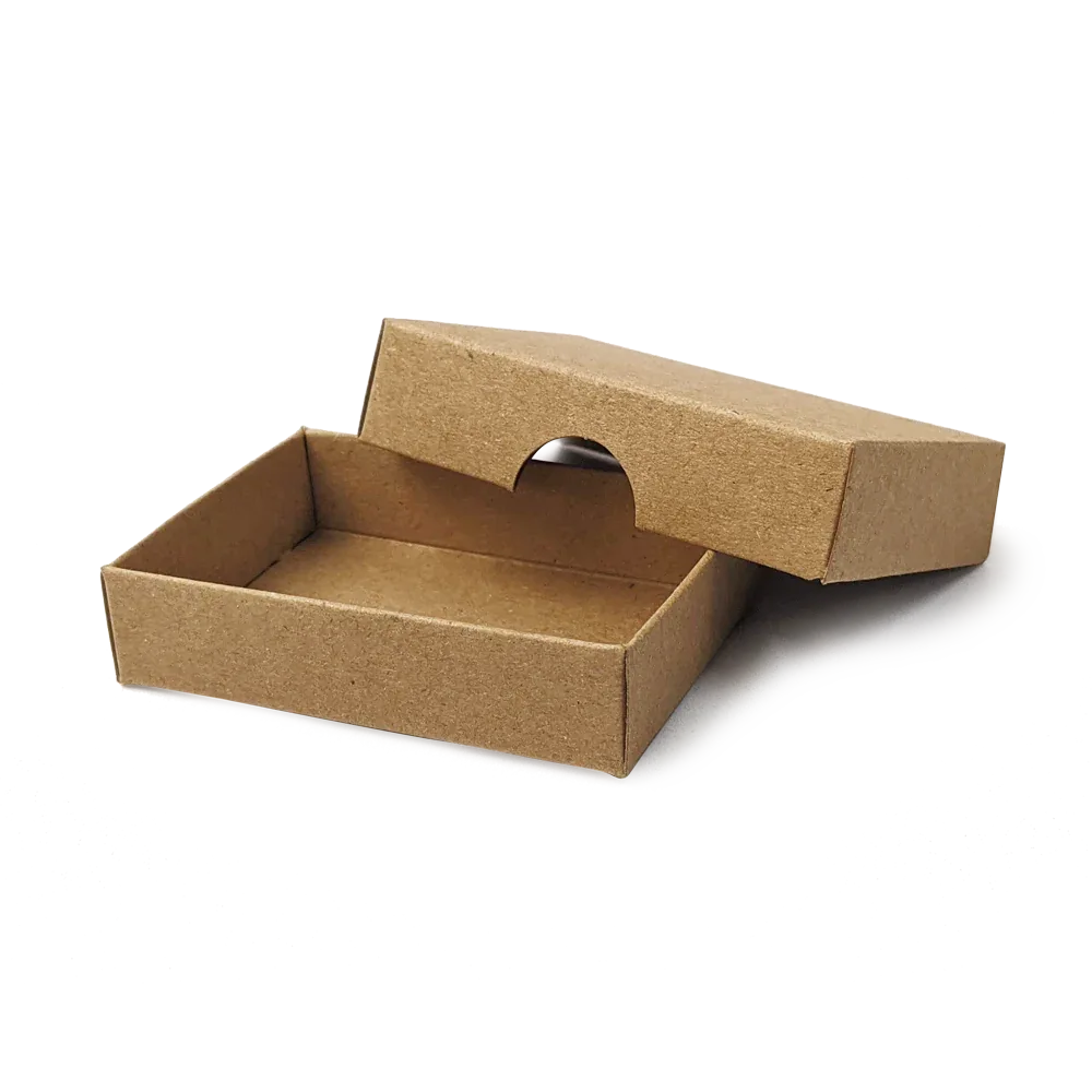 50x70x17mm Box & Lid - Hairy Manilla by eco-craft - made in the UK