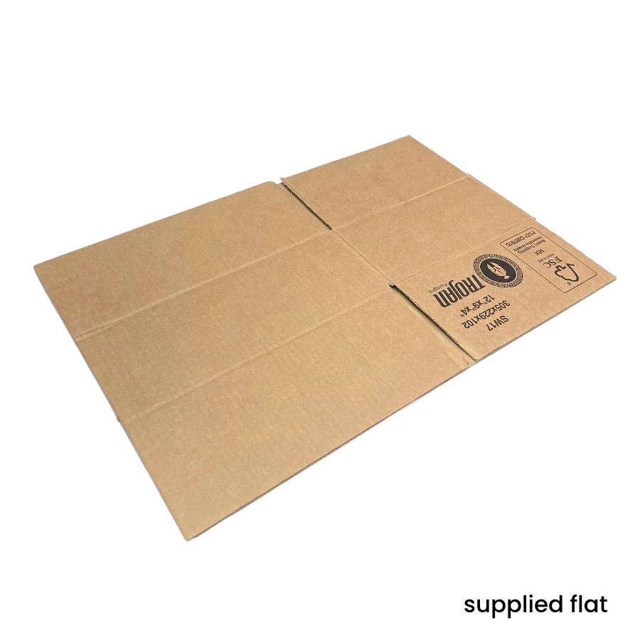 305 x 229 x 102mm corrugated Postal Box x 25 by eco-craft - made in the UK