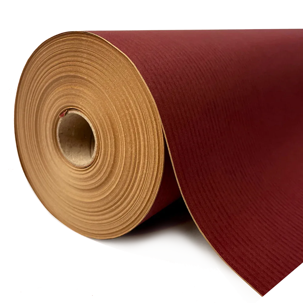 500mm x 120m Burgundy Paper Roll by eco-craft - made in the UK