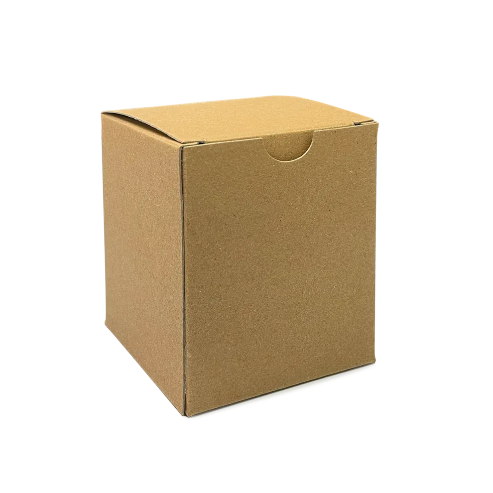 Medium Tuck-End Candle Box - 80x80x95mm - Hairy Manilla (400g) by eco-craft - made in the UK