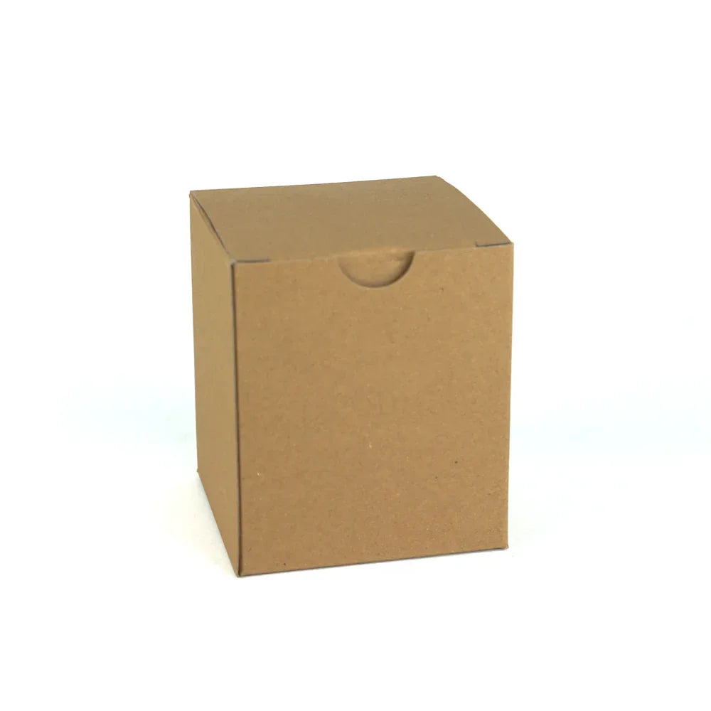 Medium Tuck-End Candle Box - 80x80x95mm - Hairy Manilla (400g) by eco-craft - made in the UK