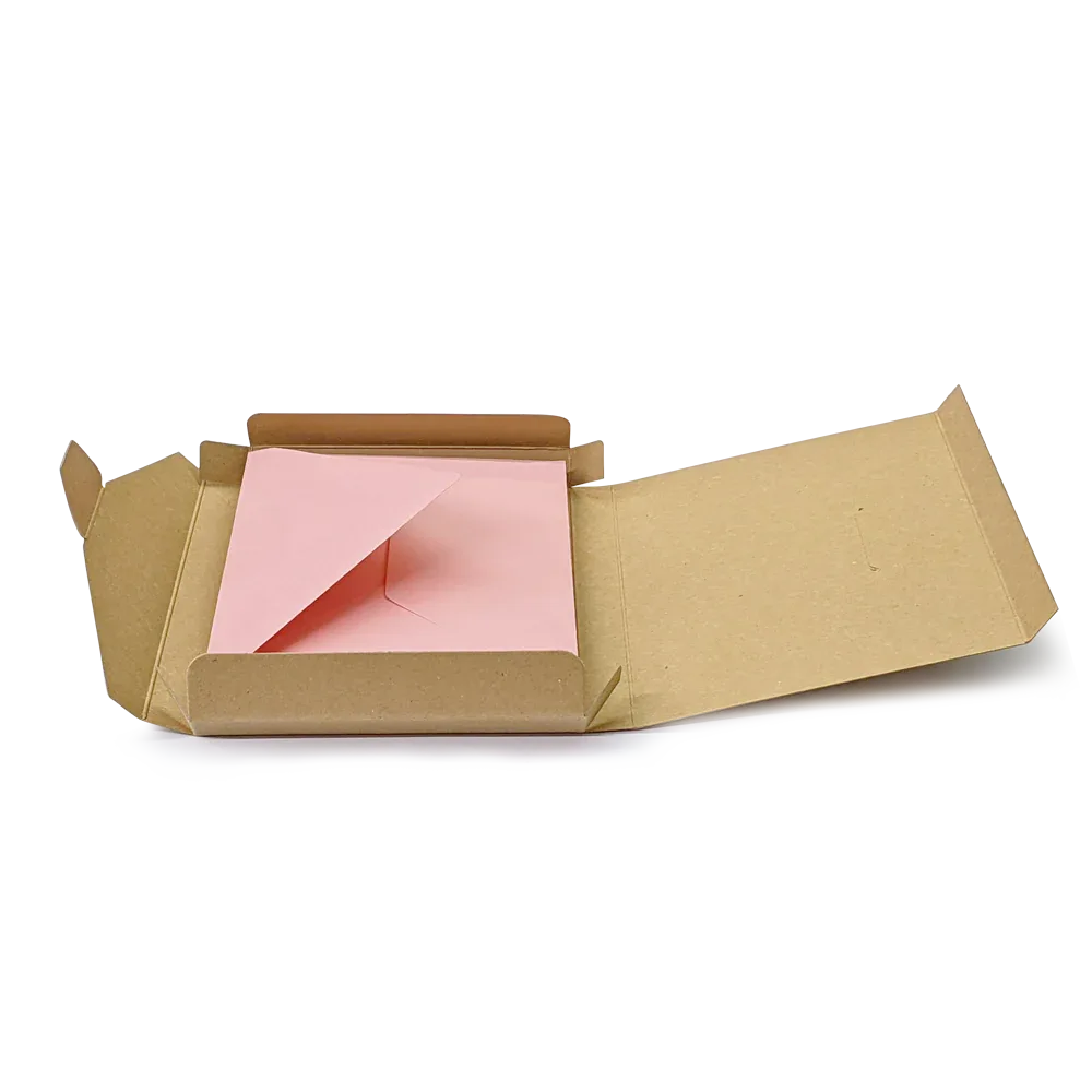 C6 No-Glue Locking Box - Hairy Manilla (400g) by eco-craft - made in the UK