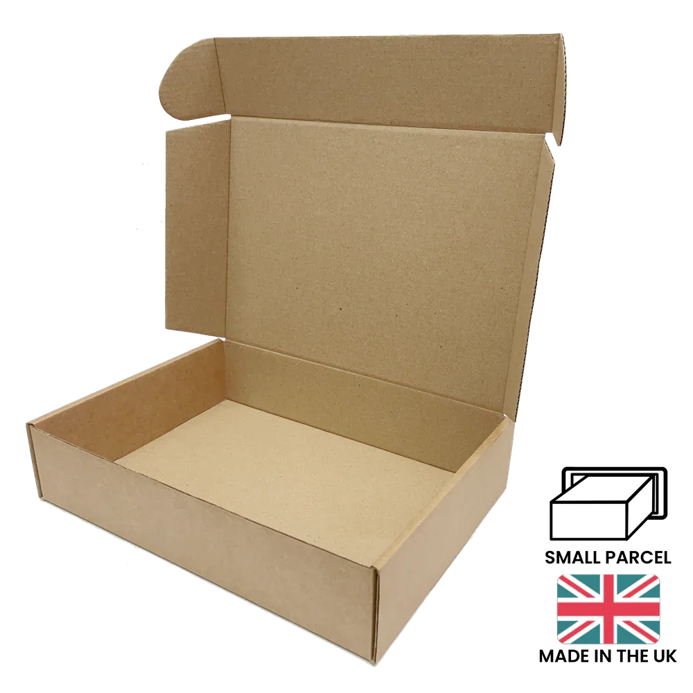 222x160x50mm (C5) Small Parcel Postal Box - Brown by eco-craft - made in the UK