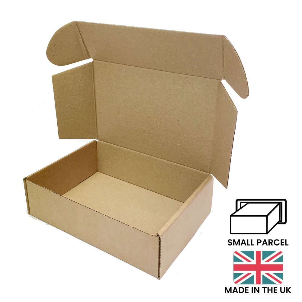 160x110x50mm (C6) Small Parcel Postal Box - Brown by eco-craft - made in the UK
