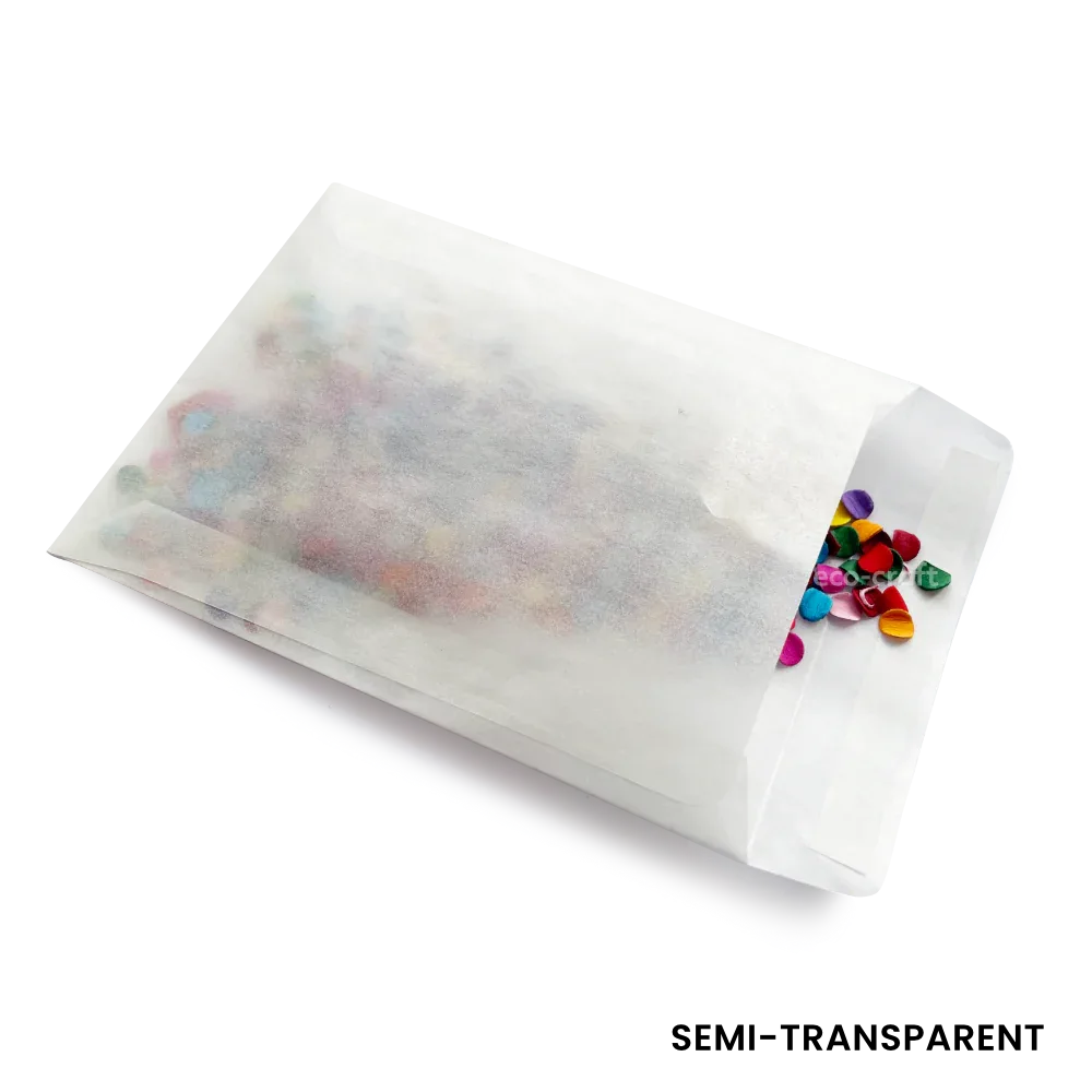 89x117mm (C7) Peel & Seal Glassine Envelope by eco-craft - made in the UK