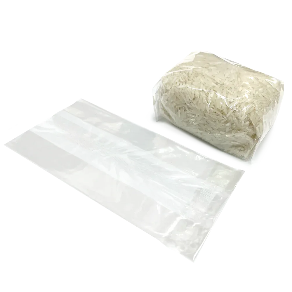 153 x 74 x 45mm Folded-Base Cellulose Clear Gusset Bag by eco-craft - made in the UK