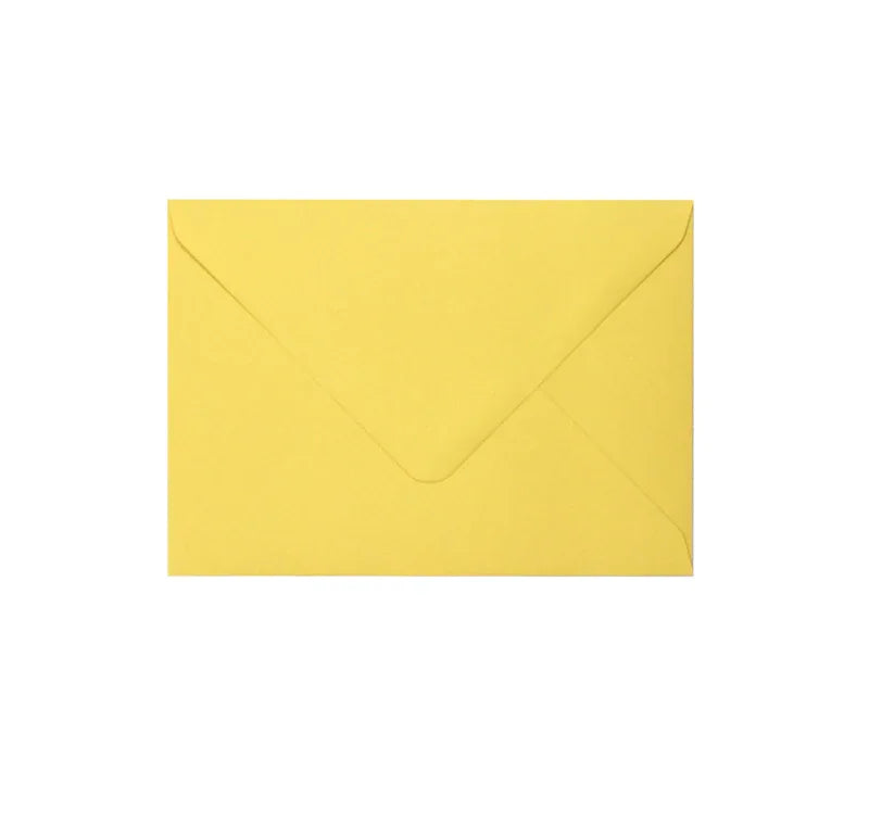 C6 Recycled Envelope Citron by eco-craft - made in the UK