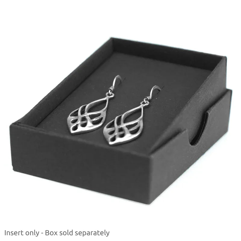 Earring Insert for 50 x 70mm box 10Pk - Black by eco-craft - made in the UK