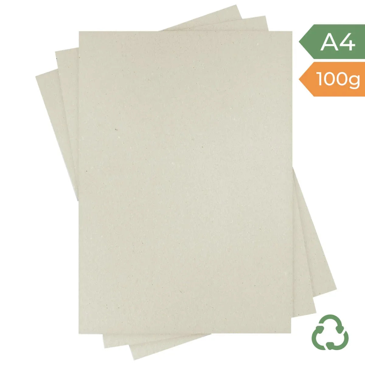 A4 Paper - Eco Natural (Grey) - 100g by eco-craft - made in the UK