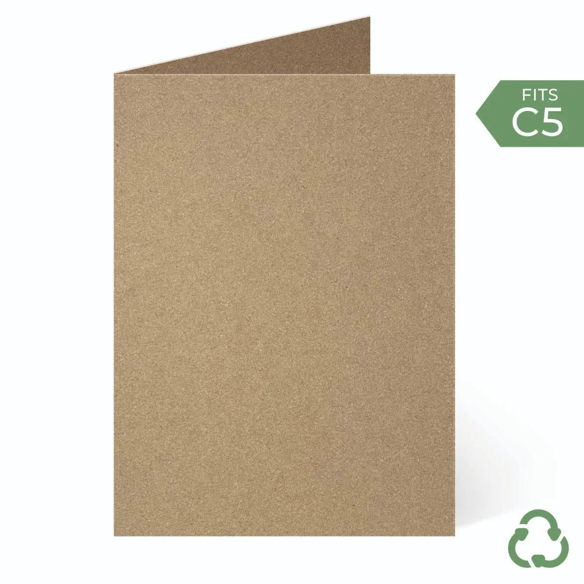 A5 / C5 (148x210mm) Card Blanks - Hairy Manilla (Kraft Brown) by eco-craft - made in the UK