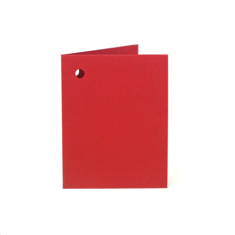 Folded Gift Tags 10Pk-Scarlet by eco-craft - made in the UK
