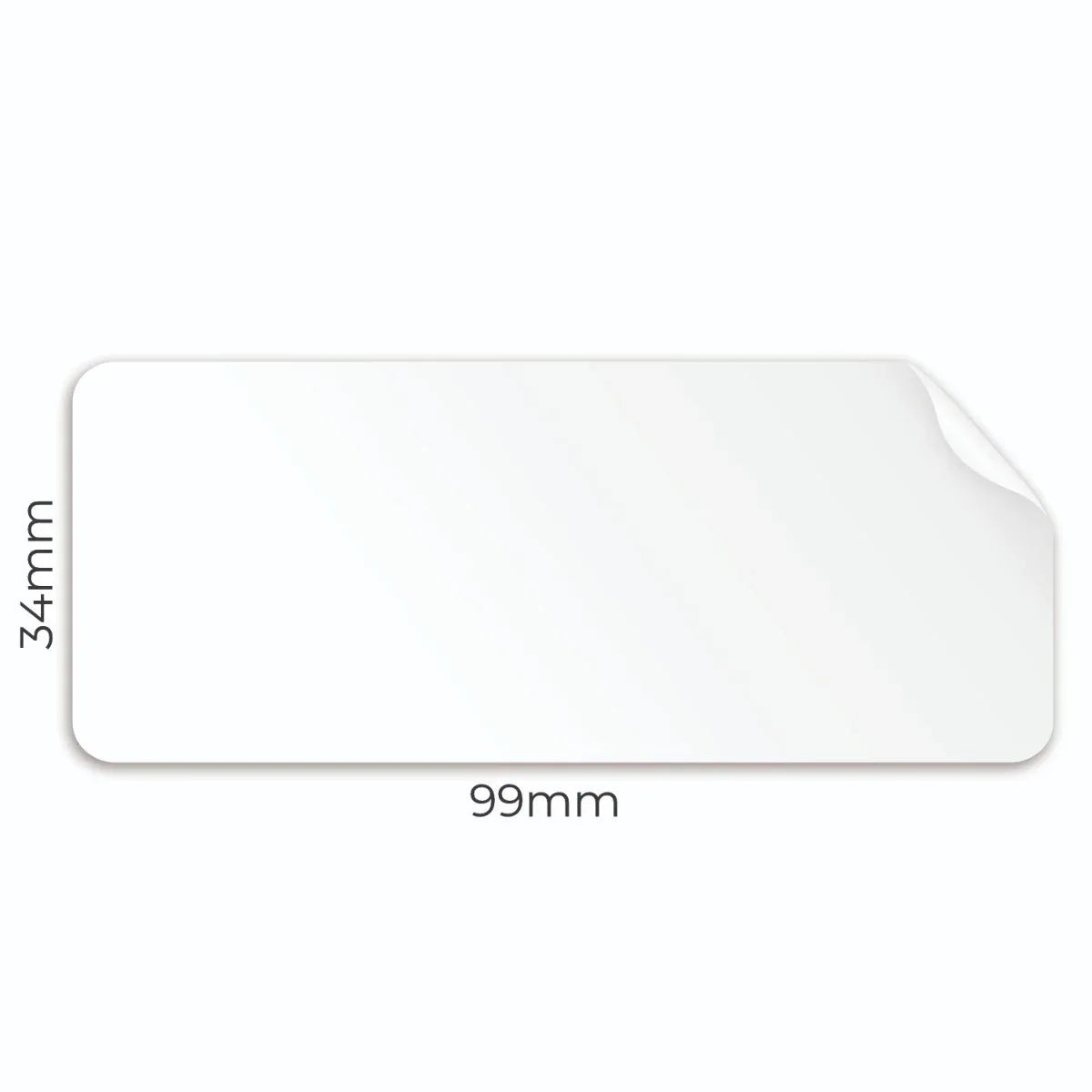 L16 Plain Recycled Labels (99x34mm)-White by eco-craft - made in the UK