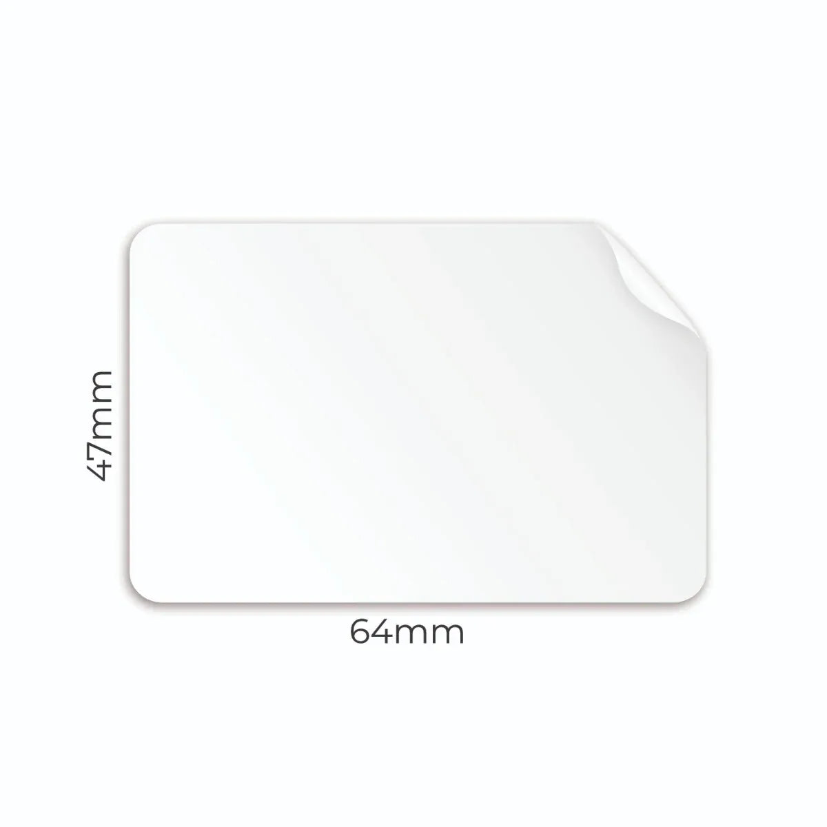 L18 Plain Recycled Labels (64x47mm)-White by eco-craft - made in the UK