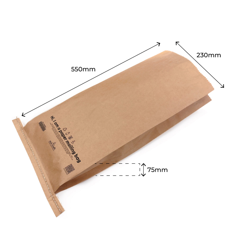 Durable Twin-Ply Kraft Mailing Sack - Medium (550x230x75mm)
