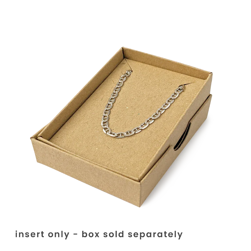 Necklace Insert for 50 x 70mm box 10Pk - Hairy Manilla by eco-craft - made in the UK