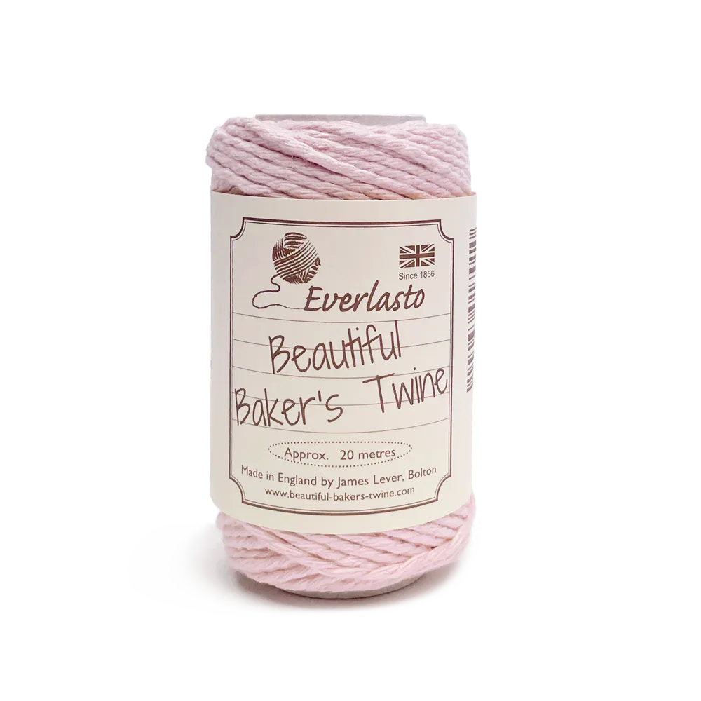 20m Cotton Twine - Powder Pink by eco-craft - made in the UK