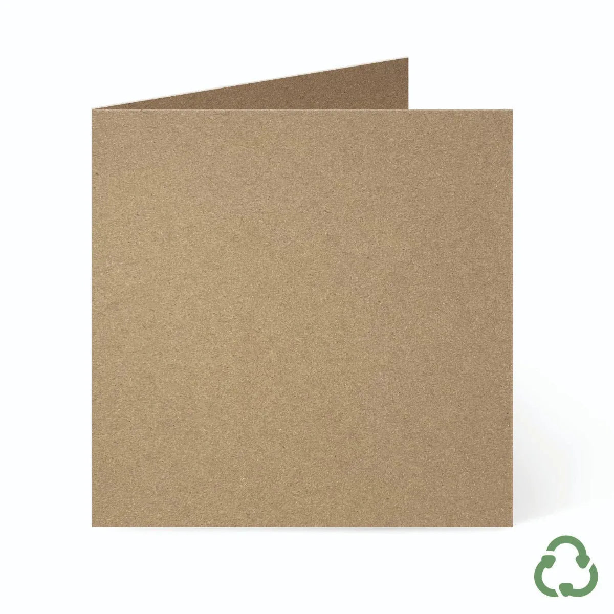 140x140mm Square Card Blanks - Hairy Manilla (Kraft Brown) by eco-craft - made in the UK