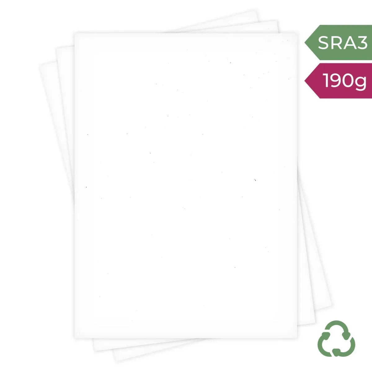 SRA3 Thin Card - White - 190g by eco-craft - made in the UK