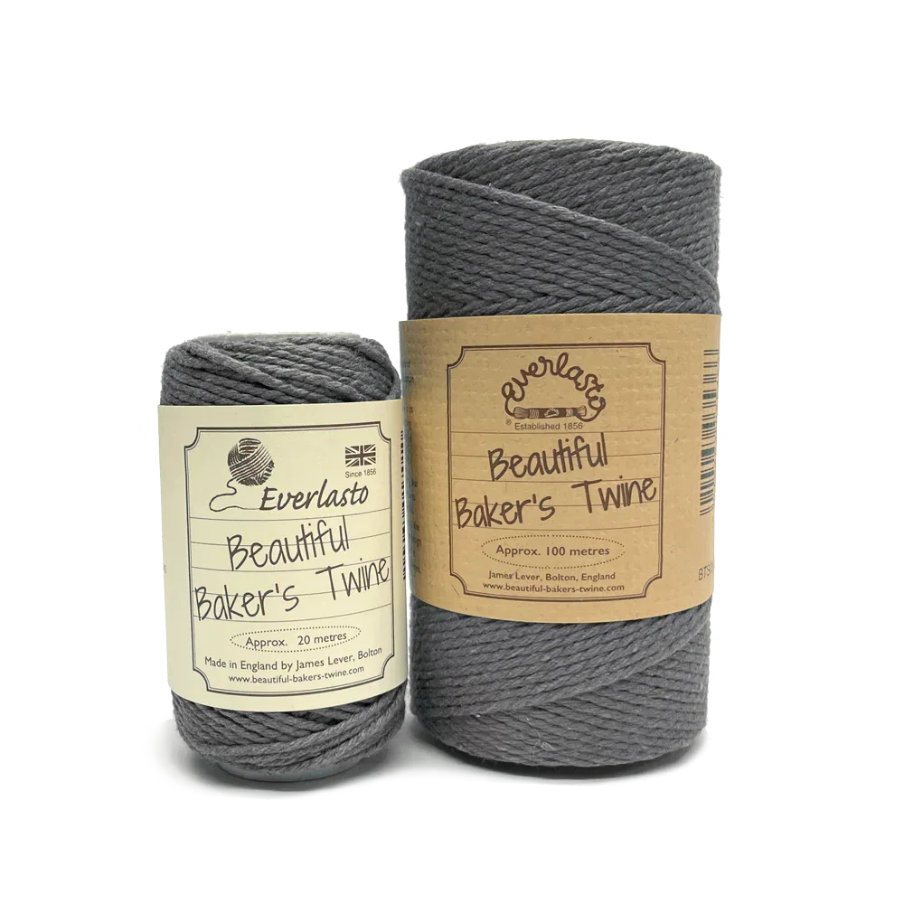 Cotton Twine - Lakeland Slate by eco-craft - made in the UK