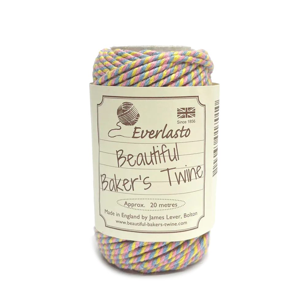 Cotton Twine Tri-Colour - Unicorn by eco-craft - made in the UK