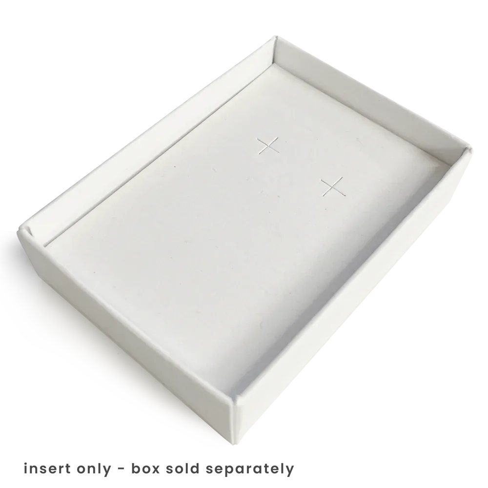 Earring Insert for 50 x 70mm box 10Pk - White by eco-craft - made in the UK