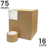 Wholesale Box of Extra Wide Self Adhesive Paper Parcel Tape (75mm) by eco-craft - made in the UK