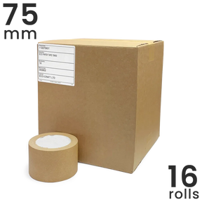 Wholesale Box of Extra Wide Self Adhesive Paper Parcel Tape (75mm) by eco-craft - made in the UK