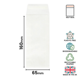 160x65mm (Wax Melt Snap Bar) Peel & Seal Glassine Bag by eco-craft - made in the UK