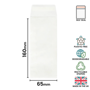 160x65mm (Wax Melt Snap Bar) Peel & Seal Glassine Bag by eco-craft - made in the UK
