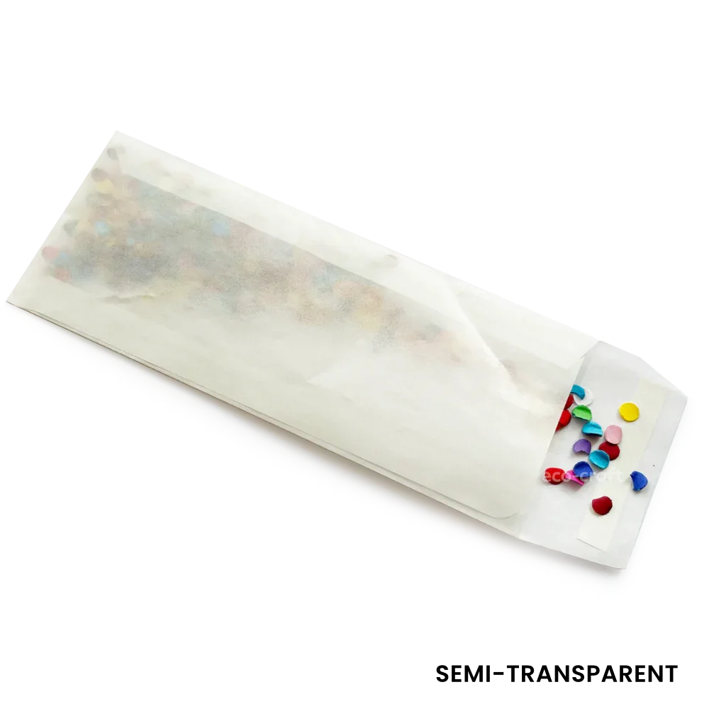 160x65mm (Wax Melt Snap Bar) Peel & Seal Glassine Bag by eco-craft - made in the UK