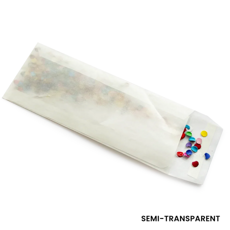160x65mm (Wax Melt Snap Bar) Peel & Seal Glassine Bag by eco-craft - made in the UK