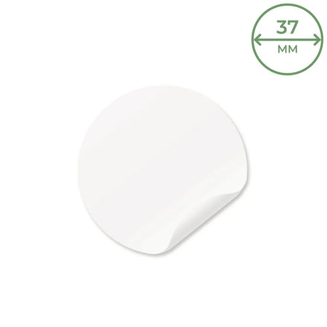L37C Plain Recycled Labels (37mm Diameter)-White by eco-craft - made in the UK