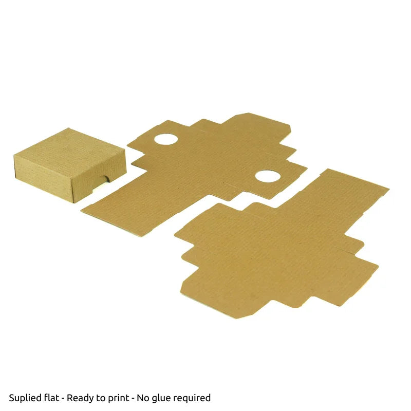 50x50x17mm Box & Lid - black by eco-craft - made in the UK