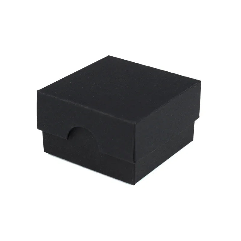 50x50x30mm Box & Lid - black by eco-craft - made in the UK