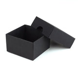 50x50x30mm Box & Lid - black by eco-craft - made in the UK