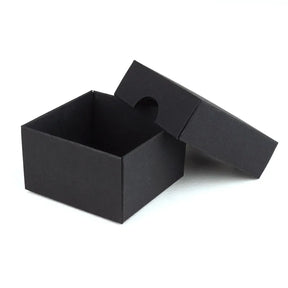 50x50x30mm Box & Lid - black by eco-craft - made in the UK