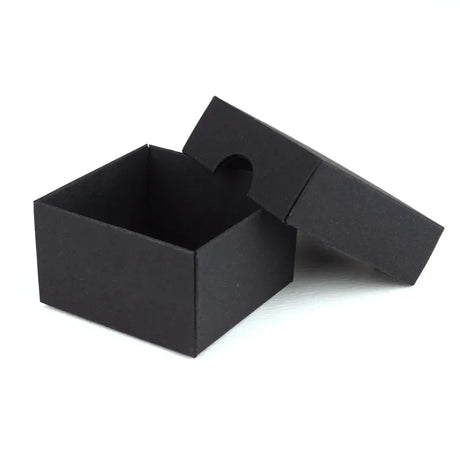 50x50x30mm Box & Lid - black by eco-craft - made in the UK