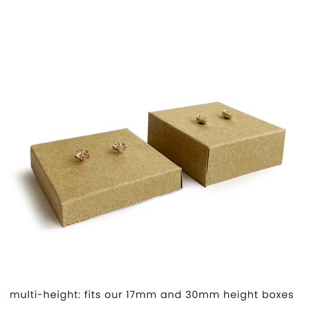 Earring Insert for 50 x 50mm box 10Pk - Hairy Manilla by eco-craft - made in the UK