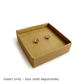 Earring Insert for 50 x 50mm box 10Pk - Hairy Manilla by eco-craft - made in the UK