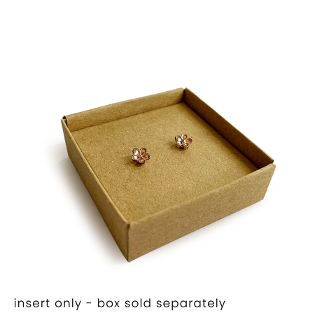 Earring Insert for 50 x 50mm box 10Pk - Hairy Manilla by eco-craft - made in the UK